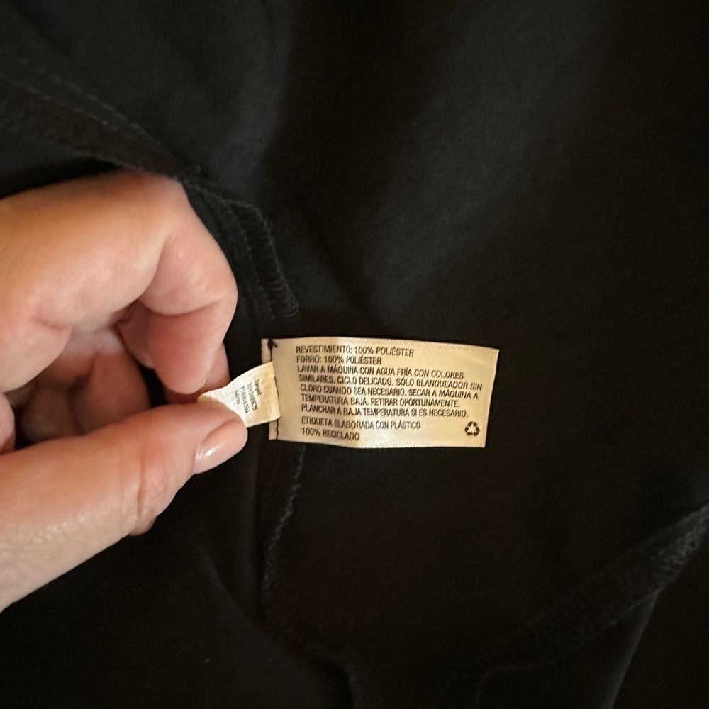 Wild Fable Black Satin Ruffle Bottom Short Dress Size L - Picture 8 of 11